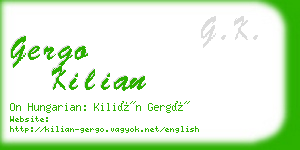 gergo kilian business card